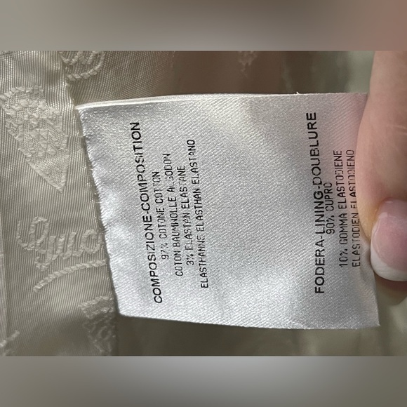 GUCCI ivory white cotton CLASSIC Blazer Jacket 44 (Large) with branded buttons - Picture 8 of 10